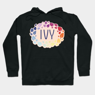 Ivy name with colorful leaves Hoodie